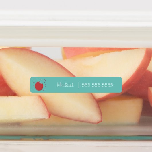 Apple Fruit School Class Lunch Name Number Labels (Aangebracht)