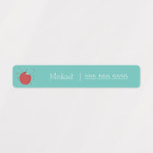 Apple Fruit School Klas Lunch Naam Nummer Labels (Design 1)