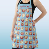 Apple Fruit Waterverf Gepersonaliseerde Aangepaste Schort