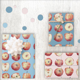 Apple Fruit Waterverf Inpakpapier Vel