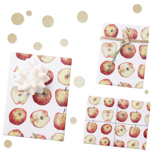 Apple Fruit Waterverf Inpakpapier Vel
