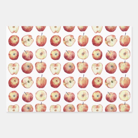 Apple Fruit Waterverf Inpakpapier Vel (Voorkant)
