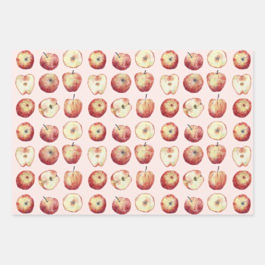 Apple Fruit Waterverf Inpakpapier Vel (Voorkant 3)