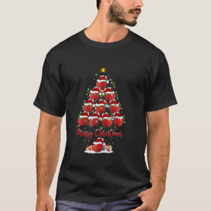 Apple Fruit Xmas Verlichting Santa Apple Kerstboom T-shirt