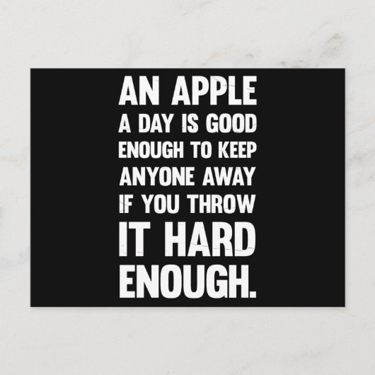 Apple Funny Quote. | sarcastische grap | sarcastis Briefkaart (Voorkant)
