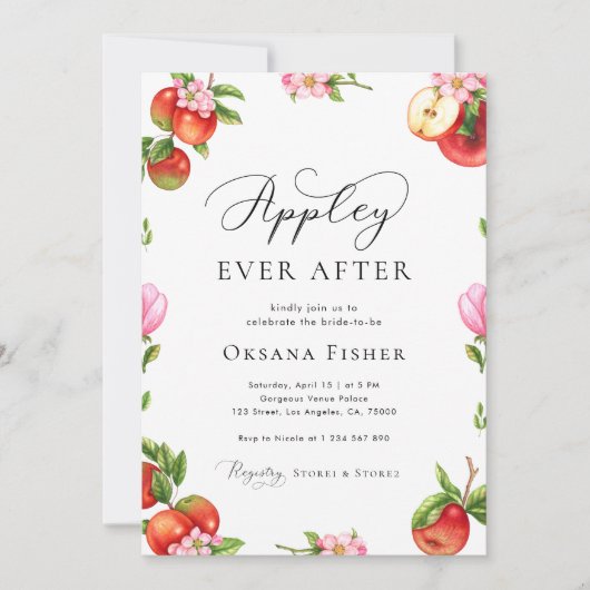 Apple Garden Appley ooit na het Vrijgezellenfeest Kaart (Voorkant)