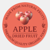 Apple Gedroogde Vruchten Aangepaste Label Sticker (Voorkant)