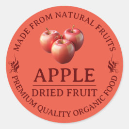 Apple Gedroogde Vruchten Aangepaste Label Sticker