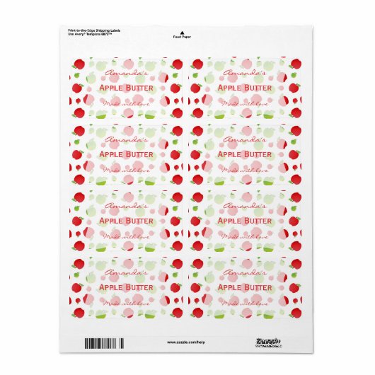 Apple gepersonaliseerd inblikken label (Full Sheet)