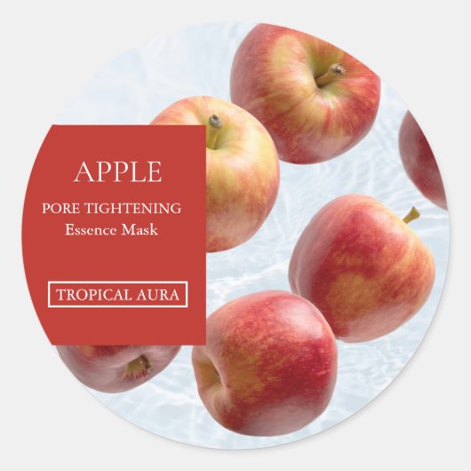 Apple Gezichtsmasker Label (Voorkant)