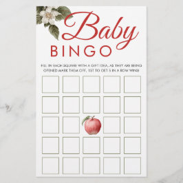 Apple & Gingham Baby shower Bingo Game Kaarten