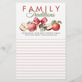 Apple & Gingham Baby shower Familie Tradities Kaar