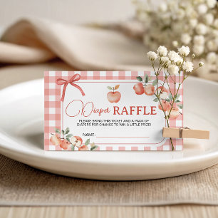 Apple Gingham Luier Raffle Ticket Kaarten