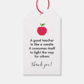 Apple Good Teachers Bedankt voor je waardering Cadeaulabel (Voorkant)