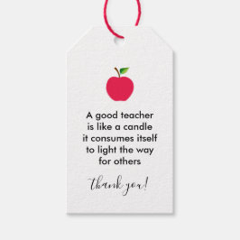 Apple Good Teachers Bedankt voor je waardering Cadeaulabel