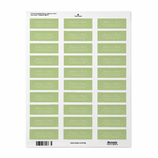 Apple Green Adresetiketten Etiket (Full Sheet)