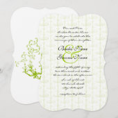 Apple Green Antiek Chandelier Wedding Invitation Kaart (Voorkant / Achterkant)