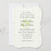 Apple Green Antiek Chandelier Wedding Invitation Kaart (Voorkant)