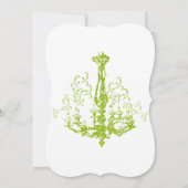Apple Green Antiek Chandelier Wedding Invitation Kaart (Achterkant)
