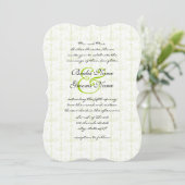 Apple Green Antiek Chandelier Wedding Invitation Kaart (Staand voorkant)