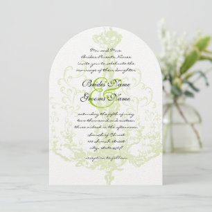 Apple Green Antiek Chandelier Wedding Invitation Kaart