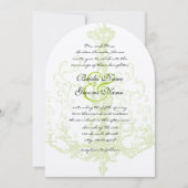 Apple Green Antiek Chandelier Wedding Invitation Kaart (Voorkant)