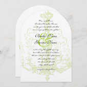 Apple Green Antiek Chandelier Wedding Invitation Kaart (Voorkant / Achterkant)