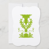 Apple Green Antique Urn Wedding Invitation Kaart (Achterkant)