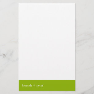 Apple Green Banner:: Stationery Briefpapier