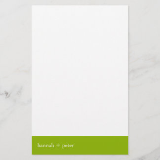 Apple Green Banner:: Stationery Briefpapier