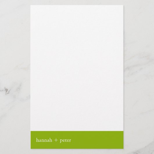 Apple Green Banner:: Stationery Briefpapier (Voorkant)