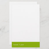 Apple Green Banner:: Stationery Briefpapier (Voorkant / Achterkant)