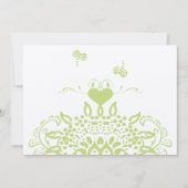 Apple Green Bees and Hearts Wedding Response Kaart (Voorkant)