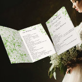 Apple Green Birds Swirl Orde van Service Kaart