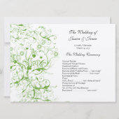 Apple Green Black Birds Swirl Servicevolgorde Kaart (Voorkant)