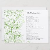 Apple Green Black Birds Swirl Servicevolgorde Kaart (Achterkant)