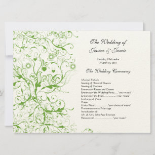 Apple Green Black Birds Swirl Servicevolgorde Kaart