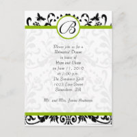 Apple Green Black Bumble Bee Rehearsal Dinner