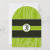 Apple Green Black  Wood Grain Weddenschap Kaart (Achterkant)