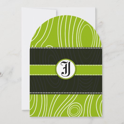 Apple Green Black  Wood Grain Weddenschap Kaart (Achterkant)