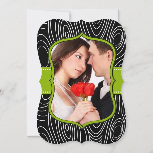 Apple Green Black  Wood Grain Weddenschap Kaart (Achterkant)