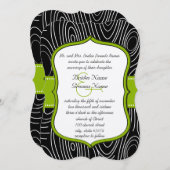 Apple Green Black  Wood Grain Weddenschap Kaart (Voorkant / Achterkant)