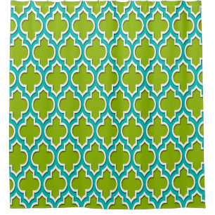 Apple Green Blauwgroen Wit XL Marokkaans #4DS Douchegordijn