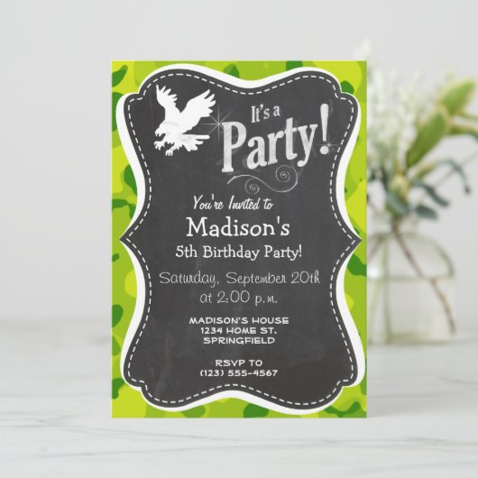 Apple Green Camo; Adelaar Kaart (Staand voorkant)