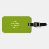 Apple Green Camo; Alligator, Gator Bagagelabel (Voorkant horizontaal)