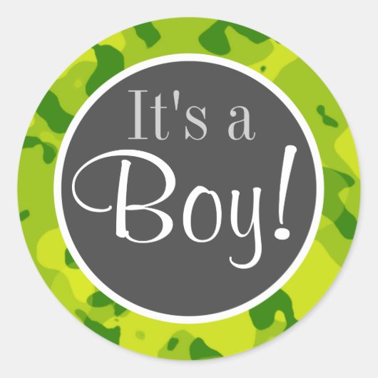 Apple Green Camo; Camouflage Ronde Sticker (Voorkant)