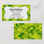 Apple Green Camo; Camouflage Visitekaartje (Voorkant / Achterkant)