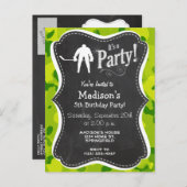 Apple Green Camo; Hockey Uitnodiging Briefkaart (Voorkant / Achterkant)