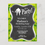 Apple Green Camo; Hockey Uitnodiging Briefkaart (Voorkant)