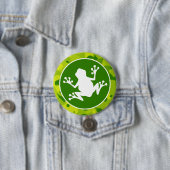 Apple Green Camo; Kikker Ronde Button 7,6 Cm (In situ)